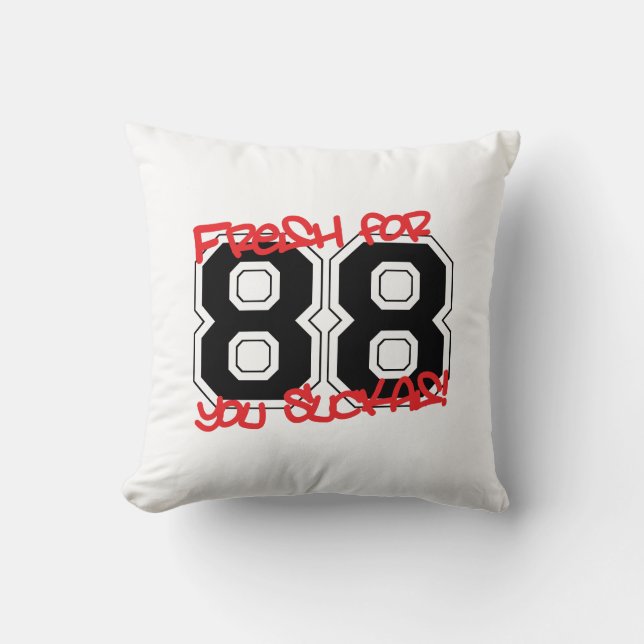 Fresh for '88 throw pillow (Front)
