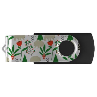 Fresh forest with bears flash drive