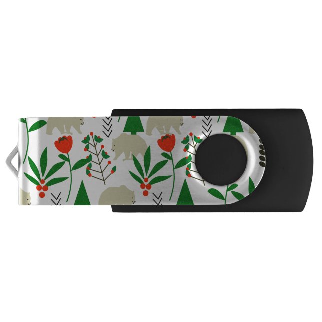 Fresh forest with bears flash drive (Back)