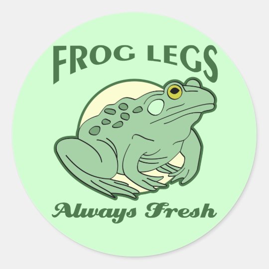 Fresh Frog Legs Classic Round Sticker | Zazzle.com