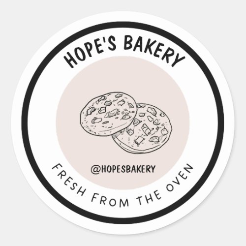 Fresh from oven  classic round sticker