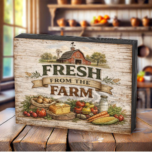 Fresh From the Farm Wooden Box Sign