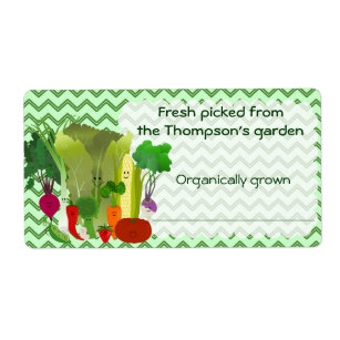 vegetable labels zazzle