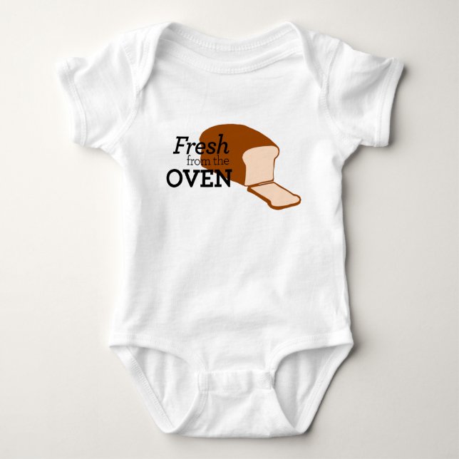 Fresh from the Oven Baked Bread Baby Outfit Bodysuit (Front)