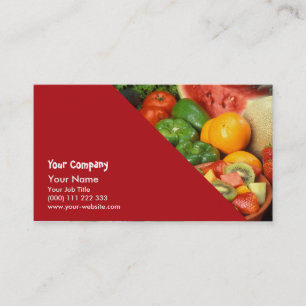 Fresh fruit and vegetables business card