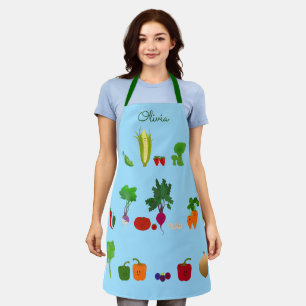 Fresh Fruit And Veggies Personalized Apron