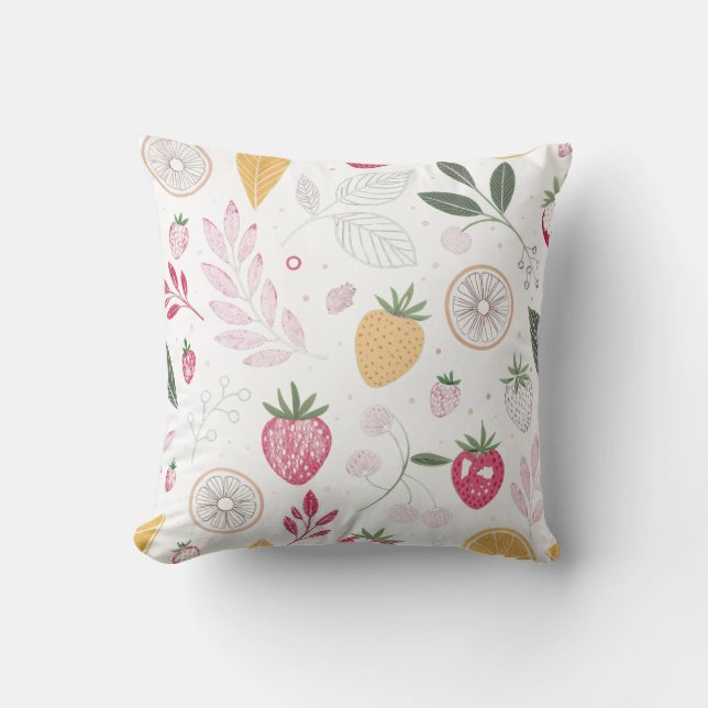 Fresh Fruit Garden Pattern Pillow (Front)
