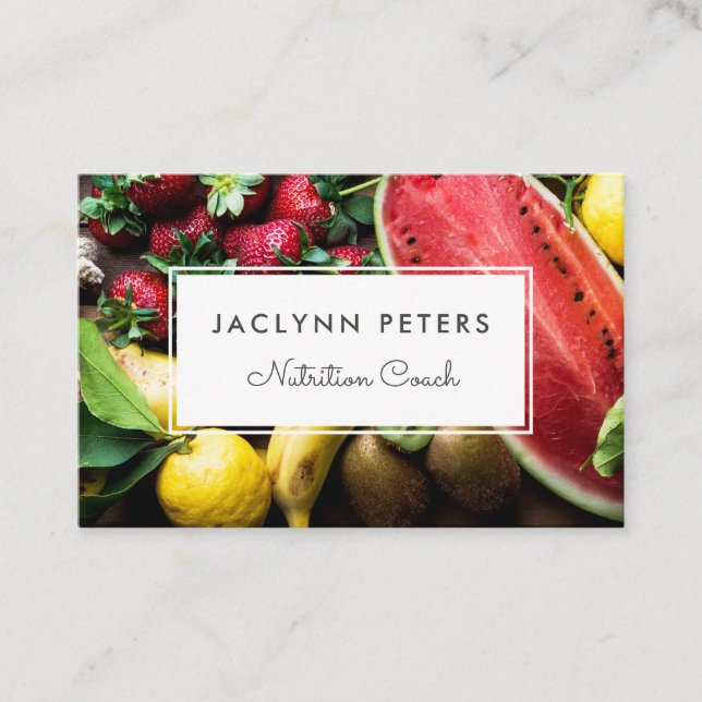 Fresh Fruit Health Field Business Card (Front)
