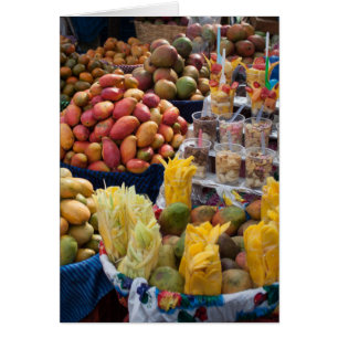Fresh Fruit Melons Pineapples Greeting Card