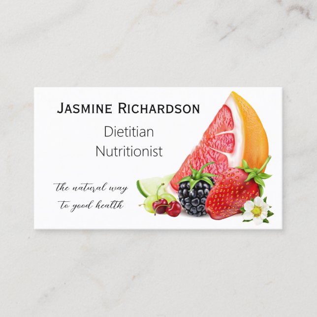 Fresh Fruit Nutrition Business Card (Front)