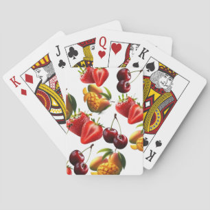 Fresh Fruit Pattern – Strawberry, Cherry & Mango A Poker Cards