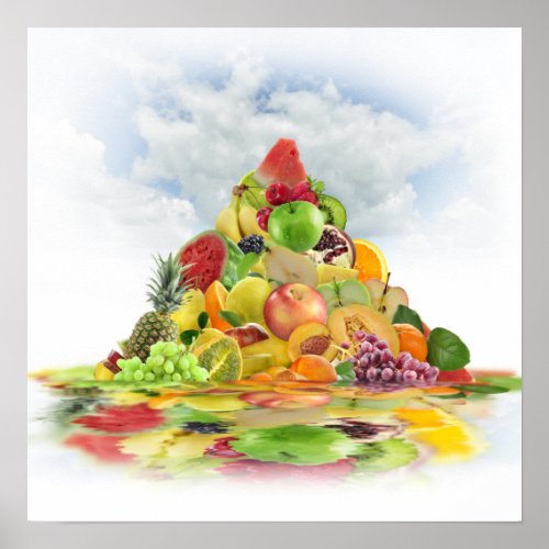 Fresh Fruit Pyramid Poster