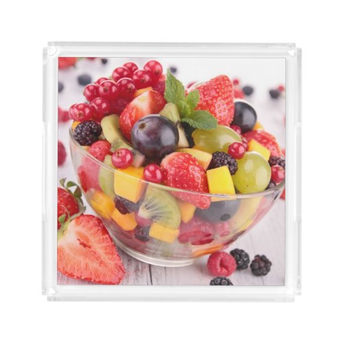 Fresh fruit salad acrylic tray