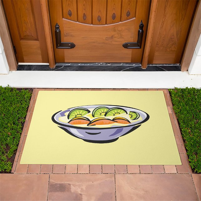 Fresh Fruit Salad Bowl with Kiwi and Orange Doormat (Creator Uploaded)