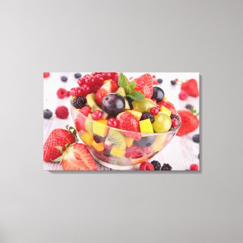 Fresh fruit salad canvas print