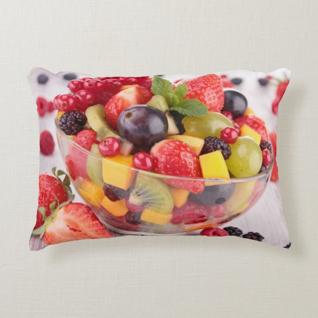 Fresh fruit salad decorative pillow (Front)