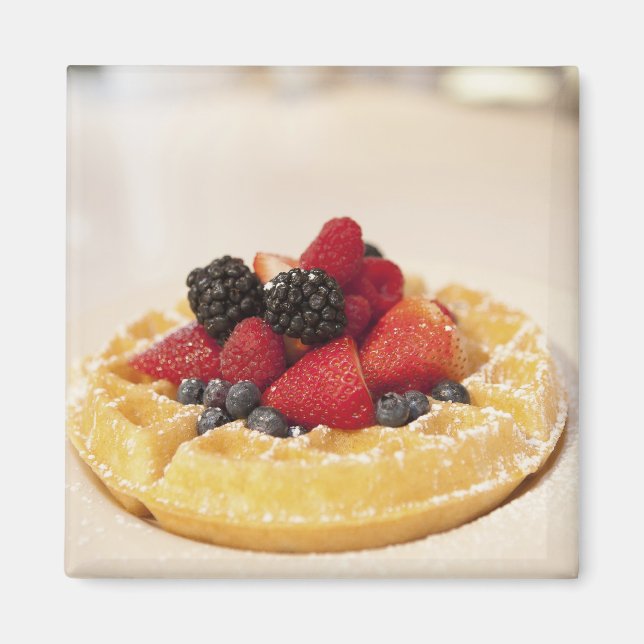 Fresh fruit waffle magnet (Front)