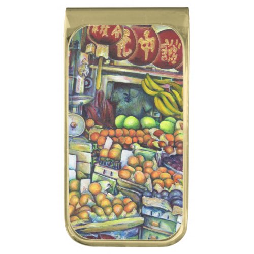 Fresh Fruit with Francis Gold Finish Money Clip