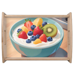 Fresh Fruit Yogurt Bowl Serving Tray
