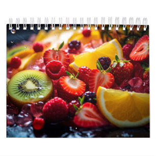 Fresh Fruits Assortment Healthy Colourful Food Calendar