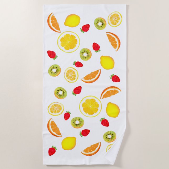 Fresh fruits  beach towel (Front)