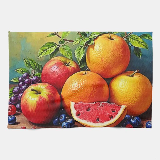 Fresh Fruits in a Perfect Mix Design Kitchen Towel (Horizontal)