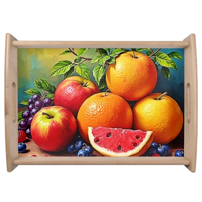 Fresh Fruits in a Perfect Mix Design Serving Tray (Front)