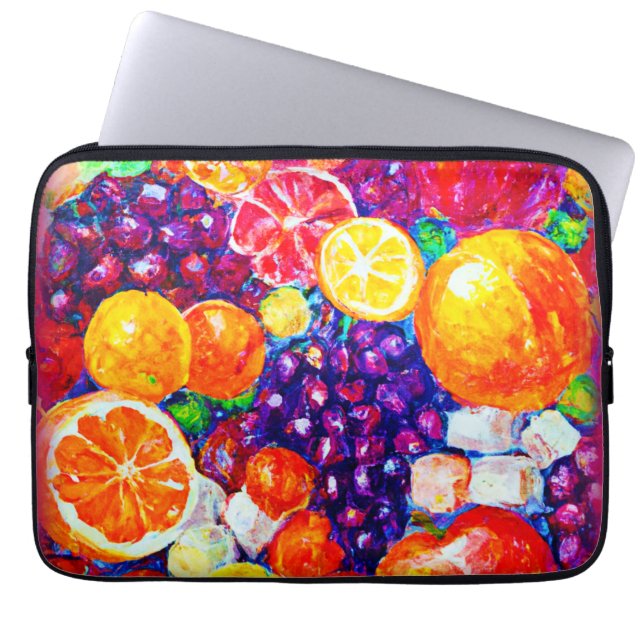 "Fresh Fruits Pattern" Cute Art. Buy Now  Laptop Sleeve (Front)