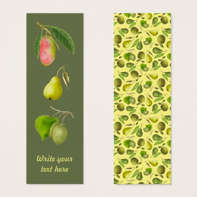 Fresh Fruits Personalized Bookmark (Front & Back)