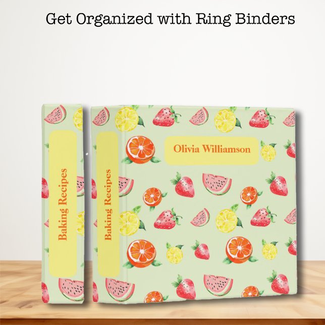 Fresh Fruity for Filing Organization Customize 3 Ring Binder (Creator Uploaded)