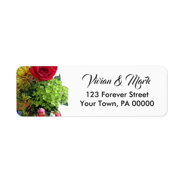 Fresh Garden Bouquet Return Address Labels (Front)