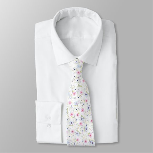 Fresh Garden Flowers 3 Neck Tie