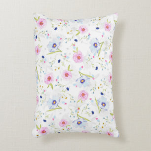 Fresh Garden Flowers Accent Pillow