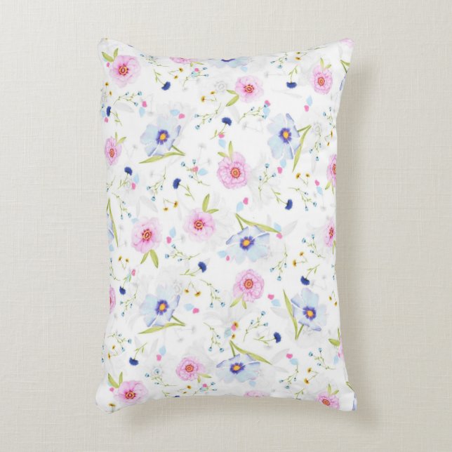 Fresh Garden Flowers Accent Pillow (Front(Vertical))
