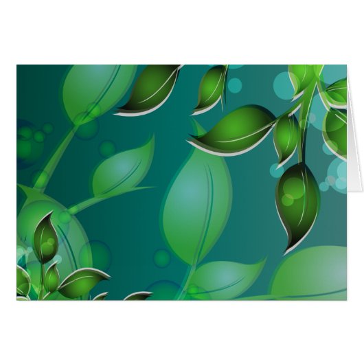 Fresh Garden Leaves Cards (Front Horizontal)