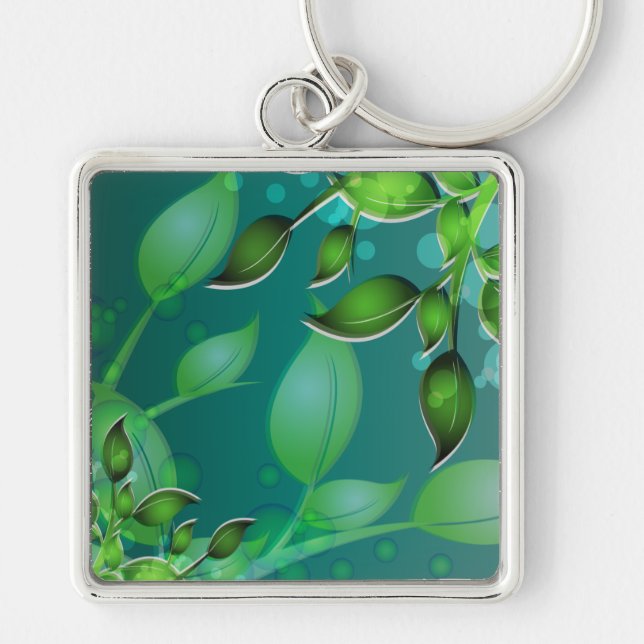 Fresh Garden Leaves Keychain (Front)