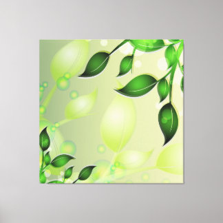 Fresh Garden Leaves  Wrapped Canvas