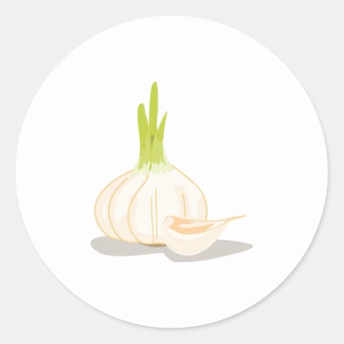 Fresh Garlic Classic Round Sticker