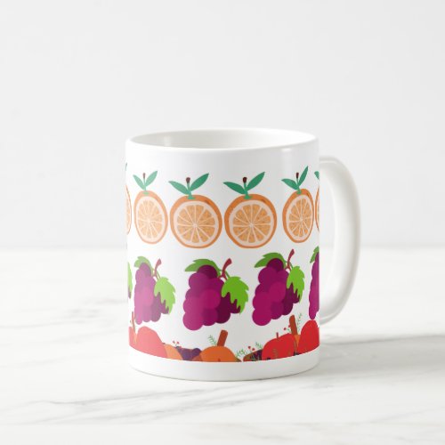 Fresh Grape Orange Juicy Fruits Food Coffee Mug
