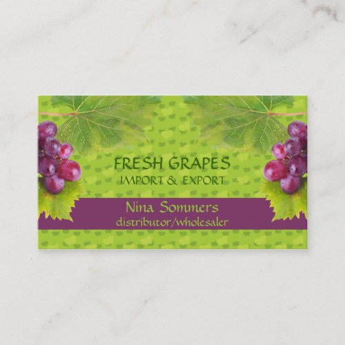 Fresh Grapes Business Card