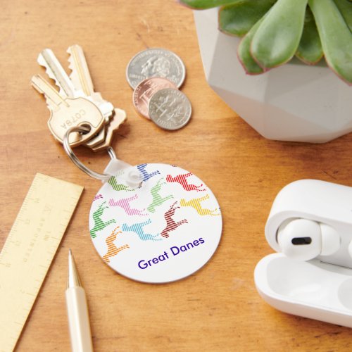 Fresh Great Dane Pattern Keychain