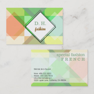 Fresh Green abstract contemporary pattern  Business Card