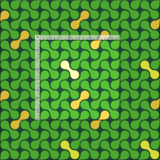 Fresh green and yellow seamless metaball pattern fabric