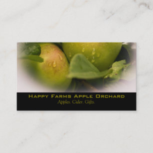 Fresh Green Apples with a Misty Border Business Card