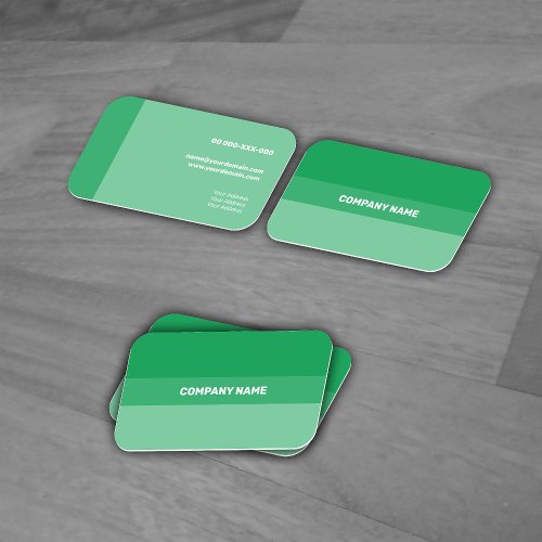 Fresh Green Contemporary Transparency Business Card