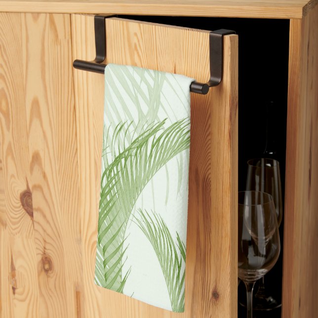 Fresh Green Feather Palm Bliss 1 Kitchen Towel (Thirds Fold)