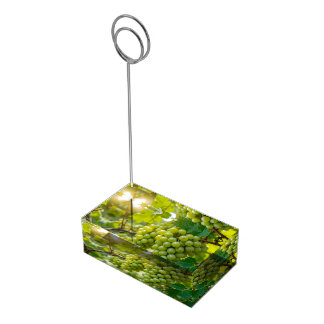 fresh green grapes place card holder
