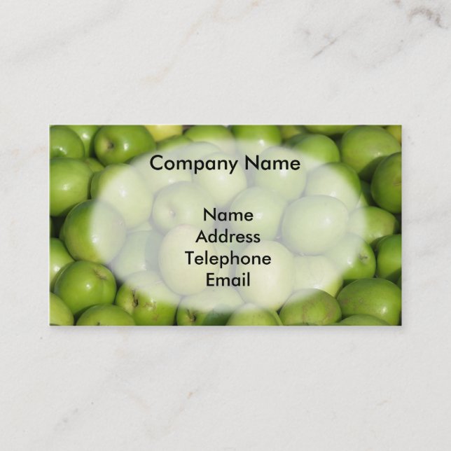 Fresh Green Jujube or Chinese Red Dates Business Card (Front)