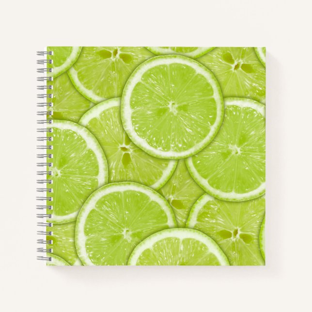 Fresh Green Lime  Notebook (Front)