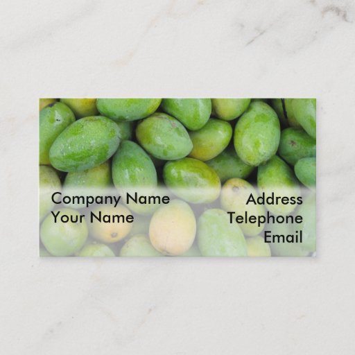 Customizable Fresh Green Mangos Business Card